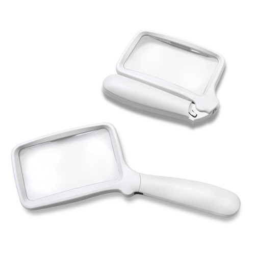 Magnifiers for Christmas - Rectangular LED Magnifier with Folding Handle