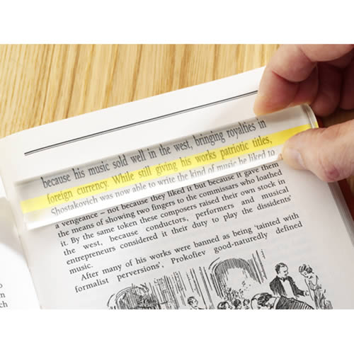 Linereader Bar Magnifier with Yellow Guide Line  