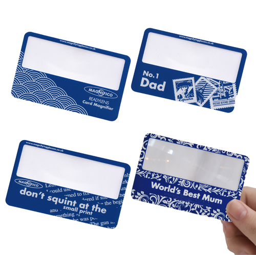 Magnifiers for Christmas - Credit Card Magnifiers - Printed Designs
