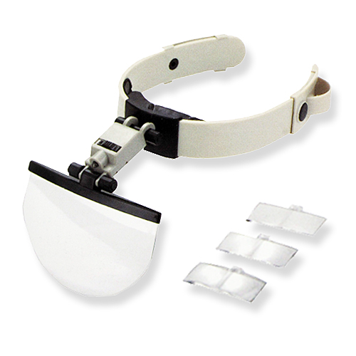 Illuminated Binocular Headband Visor Lens Magnifier 