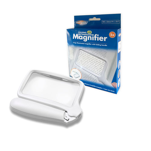 6. Won't be a moment - Rectangular Folding Magnifier with Light