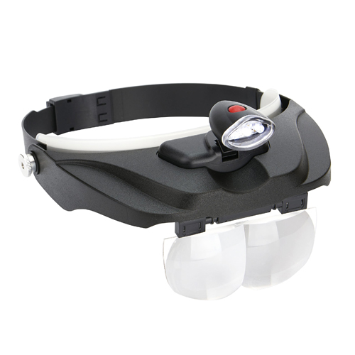 Illuminated Headband Magnifier with Light & Lens Kit  