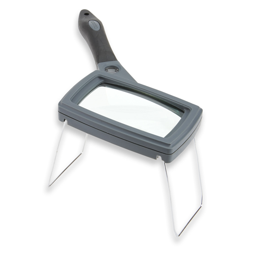 Rectangular Handheld / Hands-free Stand Magnifier with Case 