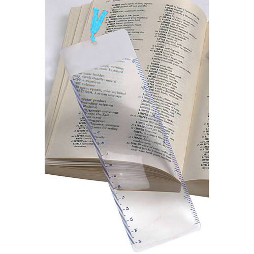 Magnifying Bookmark with Rule