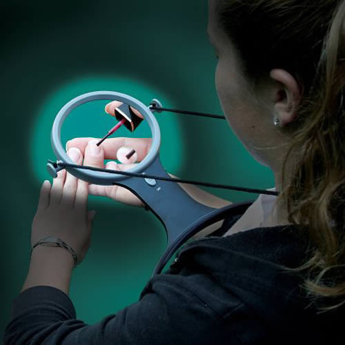 Hands Free Illuminated Round Neck Magnifier - LED Light 